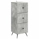 vidaXL Fiókos szekrény Betonszürke 33 x 34,5 x 90 cm Szerelt Fa