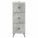 vidaXL Fiókos szekrény Betonszürke 33 x 34,5 x 90 cm Szerelt Fa