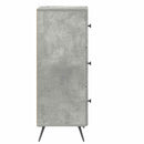 vidaXL Fiókos szekrény Betonszürke 33 x 34,5 x 90 cm Szerelt Fa