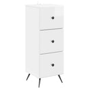 vidaXL Fiókos szekrény Magasfényű Fehér 33 x 34,5 x 90 cm Szerelt Fa