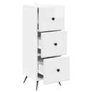 vidaXL Fiókos szekrény Magasfényű Fehér 33 x 34,5 x 90 cm Szerelt Fa