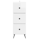 vidaXL Fiókos szekrény Magasfényű Fehér 33 x 34,5 x 90 cm Szerelt Fa