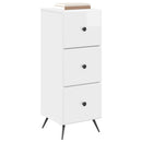 vidaXL Fiókos szekrény Magasfényű Fehér 33 x 34,5 x 90 cm Szerelt Fa