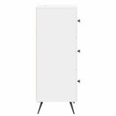 vidaXL Fiókos szekrény Magasfényű Fehér 33 x 34,5 x 90 cm Szerelt Fa