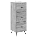 vidaXL Fiókos szekrény Szürke Sonoma 33 x 34,5 x 90 cm Szerelt Fa