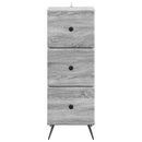 vidaXL Fiókos szekrény Szürke Sonoma 33 x 34,5 x 90 cm Szerelt Fa
