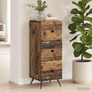 vidaXL Fiókos szekrény Antik Fa 33 x 34,5 x 90 cm Szerelt Fa