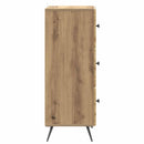 vidaXL Fiókos szekrény Kézműves Tölgy 33 x 34,5 x 90 cm Szerelt Fa