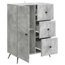 vidaXL Széf fiókkal Betonszürke 66 x 34,5 x 90 cm Szerelt Fa