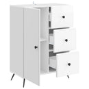 vidaXL Széf Magasfényű Fehér 66 x 34,5 x 90 cm Szerelt Fa