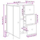 vidaXL Széf Magasfényű Fehér 66 x 34,5 x 90 cm Szerelt Fa