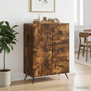 vidaXL Széf fiókkal Füstös Tölgy 66 x 34,5 x 90 cm Szerelt Fa