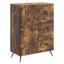 vidaXL Széf fiókkal Füstös Tölgy 66 x 34,5 x 90 cm Szerelt Fa