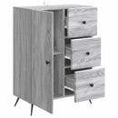 vidaXL Széf fiókkal Szürke Sonoma 66 x 34,5 x 90 cm Szerelt Fa