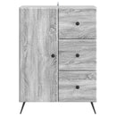 vidaXL Széf fiókkal Szürke Sonoma 66 x 34,5 x 90 cm Szerelt Fa
