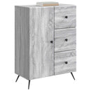 vidaXL Széf fiókkal Szürke Sonoma 66 x 34,5 x 90 cm Szerelt Fa