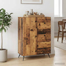 vidaXL Széf fiókkal Antik Fa 66 x 34,5 x 90 cm Szerelt Fa