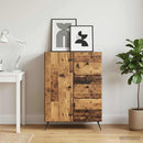 vidaXL Széf fiókkal Antik Fa 66 x 34,5 x 90 cm Szerelt Fa