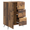 vidaXL Széf fiókkal Antik Fa 66 x 34,5 x 90 cm Szerelt Fa