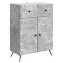 vidaXL Széf fiókkal Betonszürke 66 x 34,5 x 90 cm Szerelt Fa