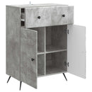 vidaXL Széf fiókkal Betonszürke 66 x 34,5 x 90 cm Szerelt Fa