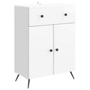 vidaXL Széf fiókkal Magasfényű Fehér 66 x 34,5 x 90 cm Szerelt Fa