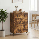 vidaXL Széf fiókkal Füstös Tölgy 66 x 34,5 x 90 cm Szerelt Fa