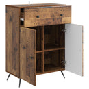 vidaXL Széf fiókkal Antik Fa 66 x 34,5 x 90 cm Szerelt Fa