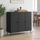 vidaXL Széf Fekete 89 x 34,5 x 80 cm Szerelt Fa