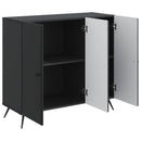 vidaXL Széf Fekete 89 x 34,5 x 80 cm Szerelt Fa