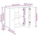 vidaXL Széf Fekete 89 x 34,5 x 80 cm Szerelt Fa