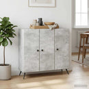 vidaXL Széf Betonszürke 89 x 34,5 x 80 cm Szerelt Fa