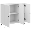 vidaXL Széf Magasfényű Fehér 89 x 34,5 x 80 cm Szerelt Fa