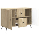 vidaXL Széf fiókkal Sonoma Tölgy 89 x 34,5 x 60 cm Szerelt Fa