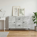 vidaXL Széf fiókkal Betonszürke 89 x 34,5 x 60 cm Szerelt Fa