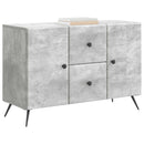 vidaXL Széf fiókkal Betonszürke 89 x 34,5 x 60 cm Szerelt Fa