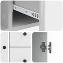vidaXL Széf fiókkal Magasfényű Fehér 89 x 34,5 x 60 cm Szerelt Fa