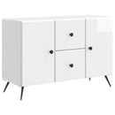 vidaXL Széf fiókkal Magasfényű Fehér 89 x 34,5 x 60 cm Szerelt Fa