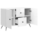 vidaXL Széf fiókkal Magasfényű Fehér 89 x 34,5 x 60 cm Szerelt Fa