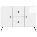vidaXL Széf fiókkal Magasfényű Fehér 89 x 34,5 x 60 cm Szerelt Fa
