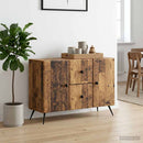 vidaXL Széf fiókkal Antik Fa 89 x 34,5 x 60 cm Szerelt Fa