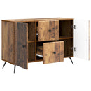 vidaXL Széf fiókkal Antik Fa 89 x 34,5 x 60 cm Szerelt Fa
