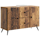 vidaXL Széf fiókkal Antik Fa 89 x 34,5 x 60 cm Szerelt Fa