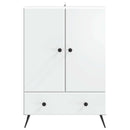 vidaXL Széf Fehér 66 x 34,5 x 95 cm Szerelt Fa