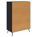 vidaXL Széf fiókkal Fekete 66 x 34,5 x 95 cm Szerelt Fa