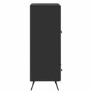 vidaXL Széf fiókkal Fekete 66 x 34,5 x 95 cm Szerelt Fa