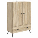 vidaXL Széf fiókkal Sonoma Tölgy 66 x 34,5 x 95 cm Szerelt Fa