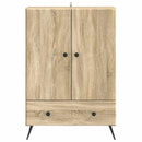 vidaXL Széf fiókkal Sonoma Tölgy 66 x 34,5 x 95 cm Szerelt Fa