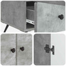 vidaXL Széf fiókkal Betonszürke 66 x 34,5 x 95 cm Szerelt Fa