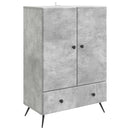 vidaXL Széf fiókkal Betonszürke 66 x 34,5 x 95 cm Szerelt Fa